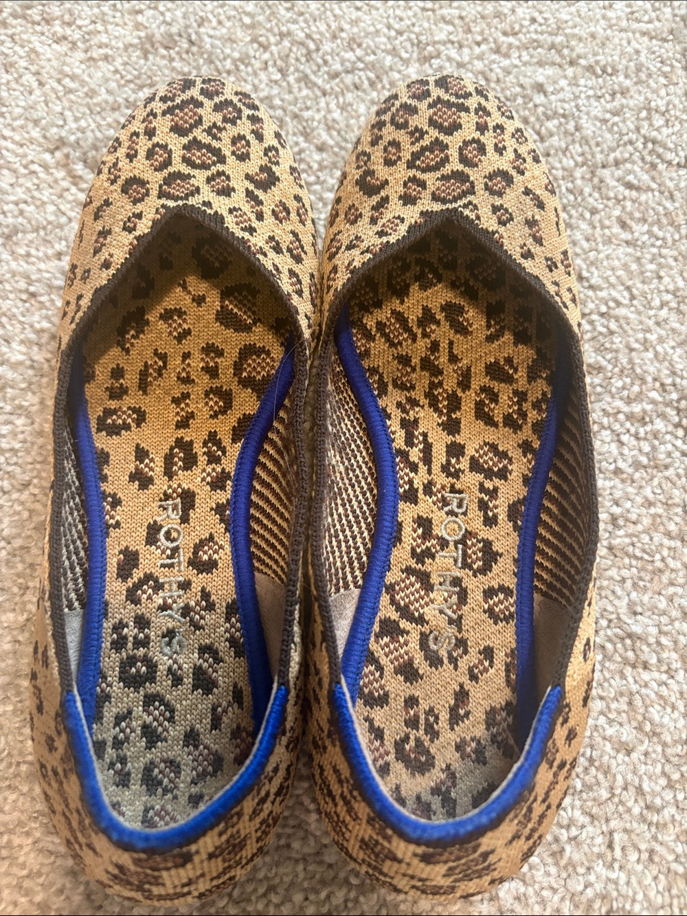 Rothy's Leopard Print Slip-On Flats in Tan and Black 6.5 - Picture 7 of 7